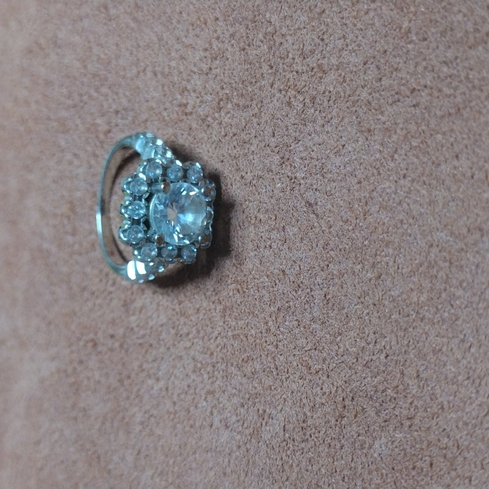 White Sapphire Sterling silver Ring